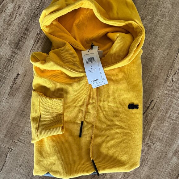 Lacoste x Peanuts Charlie Brown Yellow Hoodie NWT - Picture 7 of 7
